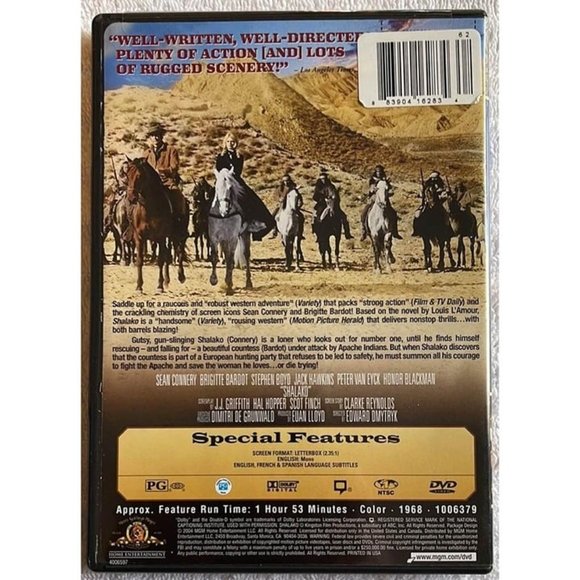 Shalako (DVD, 2004) Sean Connery Brigitte Bardot Western Legends - Picture 2 of 4